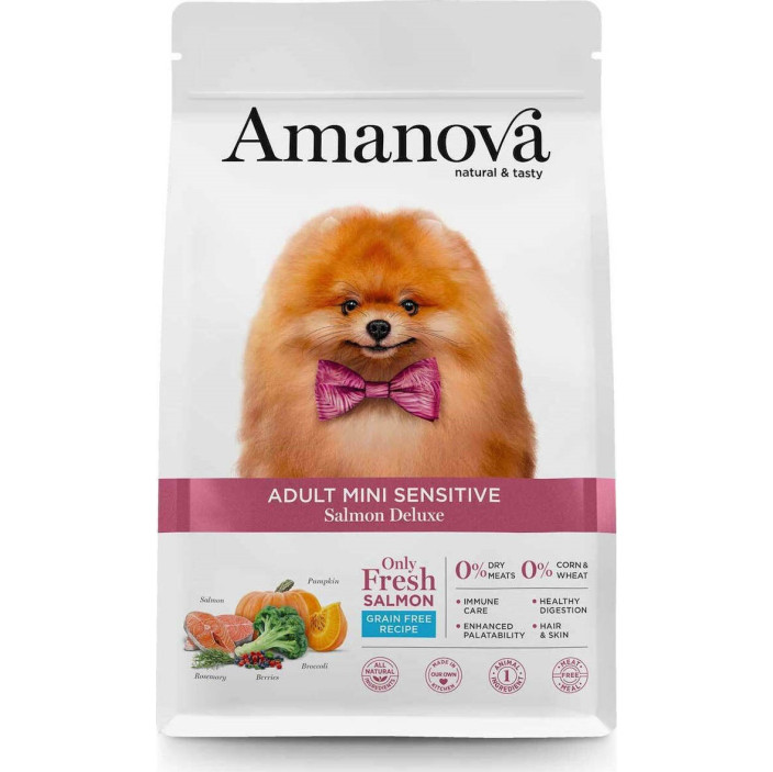 30139 - AMANOVA DOG ADULT MINI SENSITIVE DELUXE SALMON 2kg - Pet shop Petsite.gr - Amanova