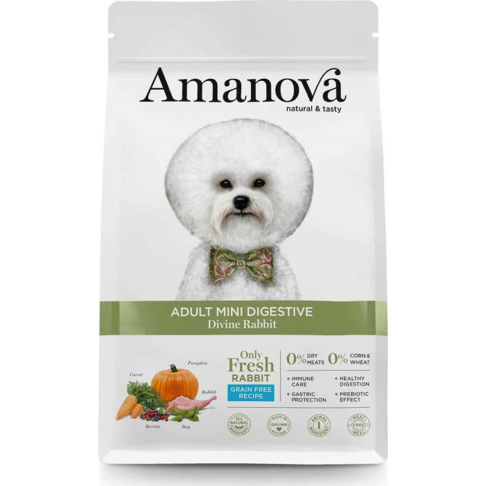 30147 - AMANOVA DOG ADULT MINI DIGESTIVE DIVINE RABBIT 2kg - Pet shop Petsite.gr - Amanova