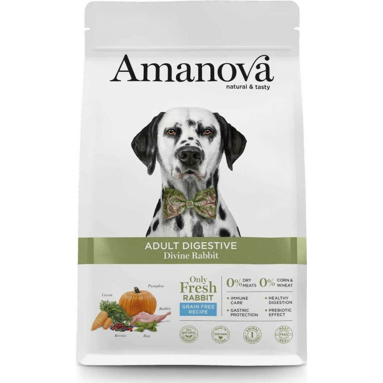 30149 - AMANOVA DOG ADULT DIGESTIVE DIVINE RABBIT 2kg - Pet shop Petsite.gr - Amanova