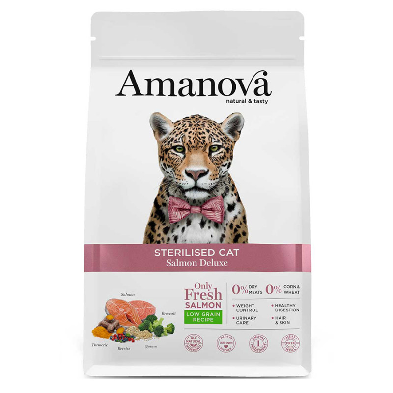 30176 - AMANOVA CAT STERILIZED SALMON DELUXE 1.5kg - Pet shop Petsite.gr - Amanova