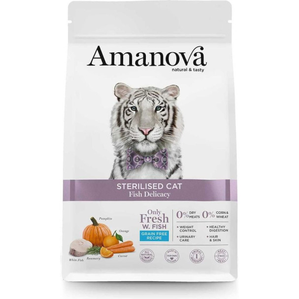 30209 - AMANOVA CAT STERILIZED FISH DELICACY 4kg - Pet shop Petsite.gr - Amanova