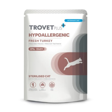 30319 - TROVET PLUS STERILIZED CAT HYPOALLERGENIC FRESH TURKEY 85gr - Pet shop Petsite.gr - Trovet Plus