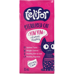FELIFOR STERILIZED CAT EXTRA POULTRY 15kg