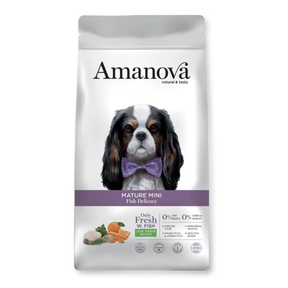 30342 - AMANOVA DOG ADULT MINI MATURE FISH DELICACY 2kg - Pet shop Petsite.gr - Amanova
