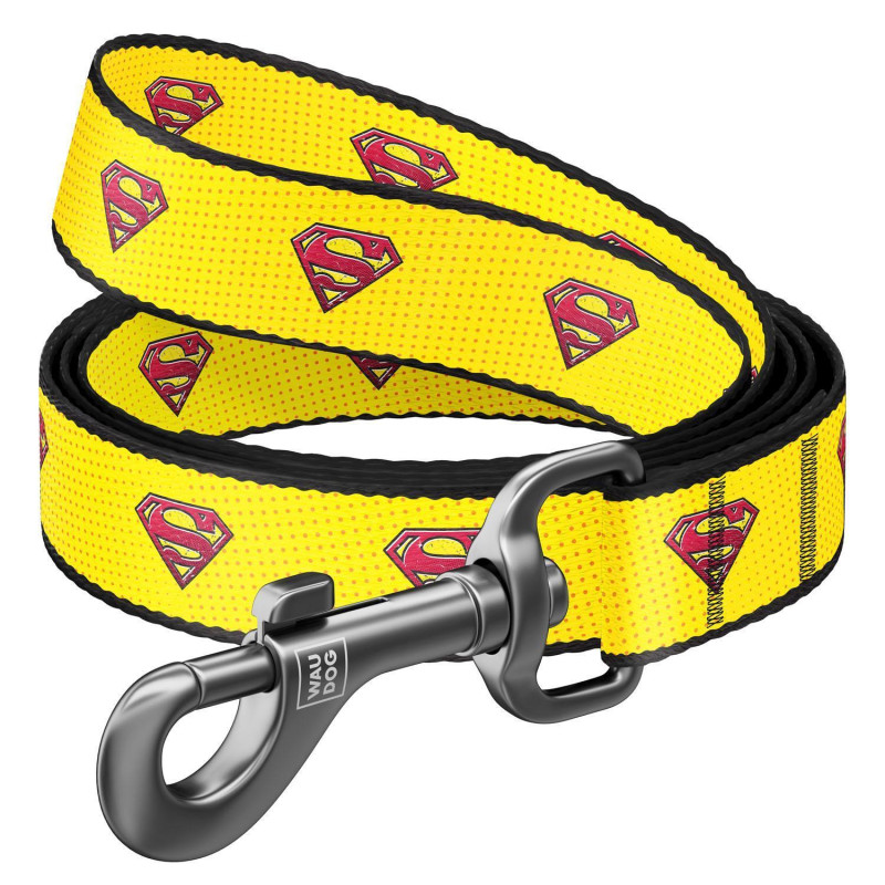 31183 - DOG LEASH SUPERMAN 2 MD 20mm*122cm WAUDOG - Pet shop Petsite.gr - Collar
