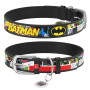 ΔΕΡΜΑΤΙΝΟ ΚΟΛΛΑΡΟ BATMAN1 SM 20mm*29-38cm ΜΕ QR CO