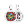 METAL TAG WONDER WOMAN ΜΕ QR CODE Φ25mm WAUDOG