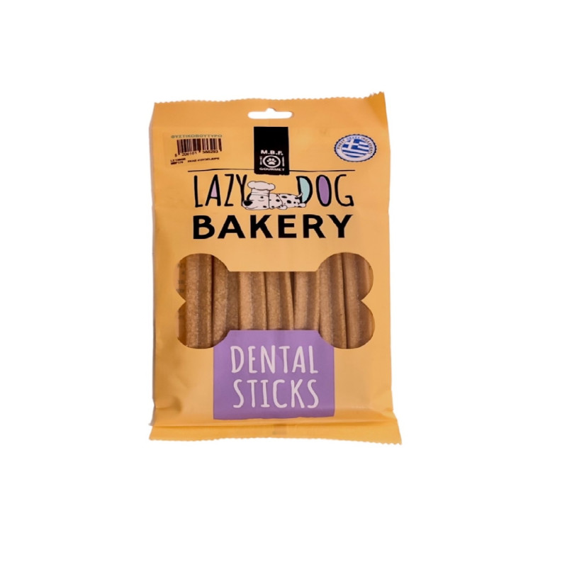 386309 - DENTAL STICKS ΦΥΣΤΙΚΟΒΟΥΤΥΡΟ 70gr/7τμχ LAZY DOG BAKERY MBF - Pet shop Petsite.gr - MBF