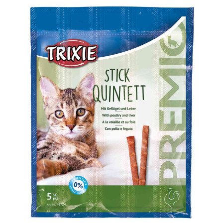 ΛΙΧΟΥΔΙΑ ΓΑΤΑΣ TRIXIE PREMIO QUADRO STICK QUINTETT ΠΟΥΛΕΡΙΚΑ &ΣΥΚΩΤΙ 4*5gr