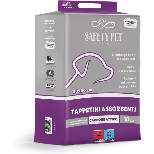 4288 - ΠΑΝΕΣ ΔΑΠΕΔΟΥ QUICKDRY CARBON 60*60cm 10τμχ SAFETY PET - Pet shop Petsite.gr - Διάφορα