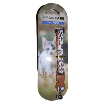 ΠΕΡΙΛΑΙΜΙΟ ΓΑΤΑΣ ANIMAL PRINT 10mm*30cm PAW CARE