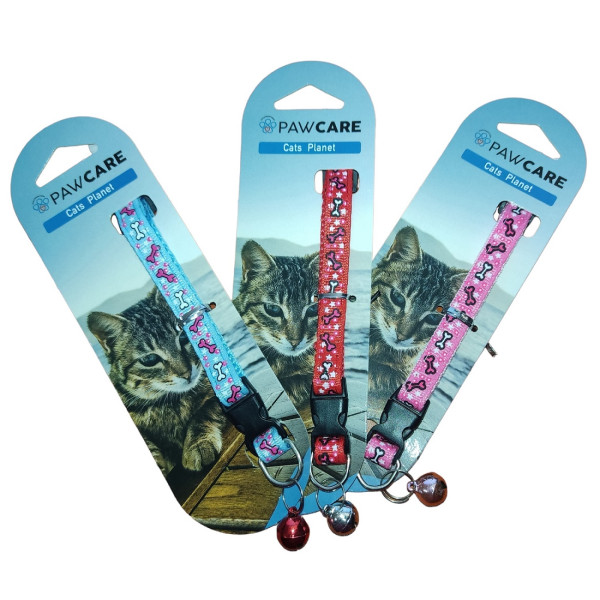ΠΕΡΙΛΑΙΜΙΟ ΓΑΤΑΣ ΜΕ ΚΟΚΚΑΛΑΚΙΑ 10mm*30cm PAW CARE