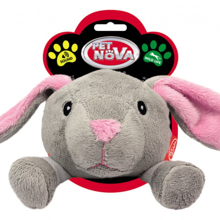 ΛΟΥΤΡΙΝΟ PLUSH SQUEAKING RABBIT HEAD 12.5cm ΠΑΙΧΝΙΔΙ ΣΚΥΛΟΥ