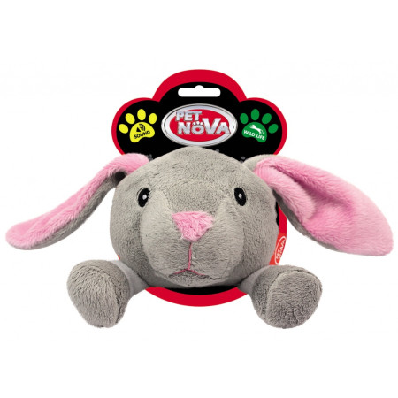 ΛΟΥΤΡΙΝΟ PLUSH SQUEAKING RABBIT HEAD 12.5cm ΠΑΙΧΝΙΔΙ ΣΚΥΛΟΥ