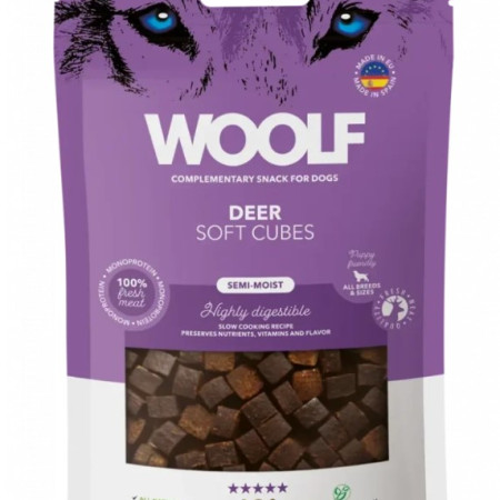 WOOLF DEER SOFT CUBES MONOPROTEIN 100gr