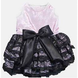 ΦΟΡΕΜΑ ΣΑΤΕΝ ΓΙΑ ΣΚΥΛΟΥΣ ΡΟΖ-ΜΑΥΡΟ MD 28-30cm DD