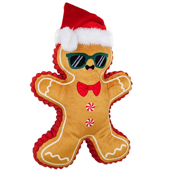 53156 - PLUSH GINGERBREAD MAN COOL 37cm NOBBY+Xmas - Pet shop Petsite.gr - Nobby