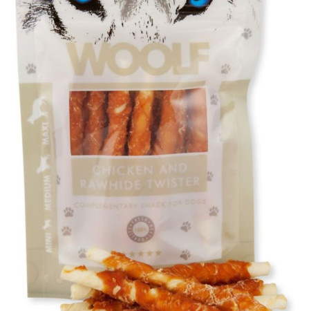 WOOLF CHICKEN & RAWHIDE TWISTER 100gr
