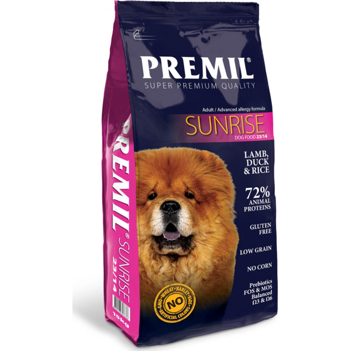 600111S - PREMIL DOG ADULT SUNRISE LAMB,DUCK & RICE 15kg - Pet shop Petsite.gr - Διάφορα