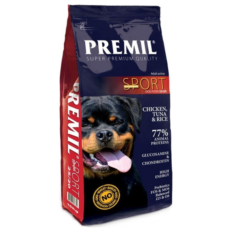 600117S - PREMIL DOG ADULT SUPER SPORT CHICKEN,TUNA & RICE 15kg - Pet shop Petsite.gr - Διάφορα