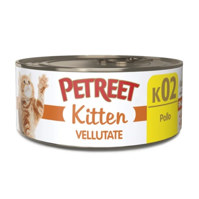 6828302 - PETREET VELLUTATE KITTEN CHICKEN CREAM K02 60gr - Pet shop Petsite.gr - Petreet