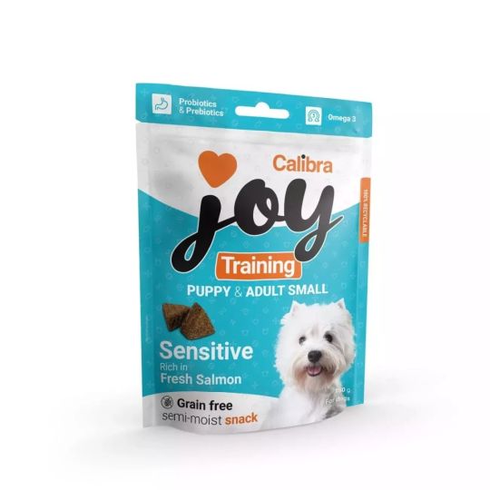 701464 - ΛΙΧΟΥΔΙΑ ΣΚΥΛΟΥ JOY TRAINING PUPPY & ADULT SMALL SALMON GRAIN FREE 150gr - Pet shop Petsite.gr - Calibra