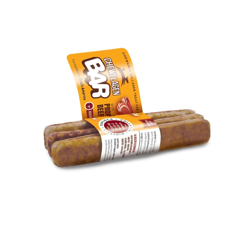 71306 - ΜΠΑΡΑ ΚΟΛΛΑΓΟΝΟΥ SMALL ΜΕ ΓΕΥΣΗ ΜΟΣΧΑΡΙ 75g - 12*2cm 3PACK CHEWLLAGEN BAR - Pet shop Petsite.gr - Διάφορα