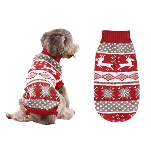 7243XL - ΠΟΥΛΟΒΕΡ ΣΚΥΛΟΥ RUDOLPH ΜΠΟΡΝΤΟ 3XL 50cm - Pet shop Petsite.gr - Διάφορα