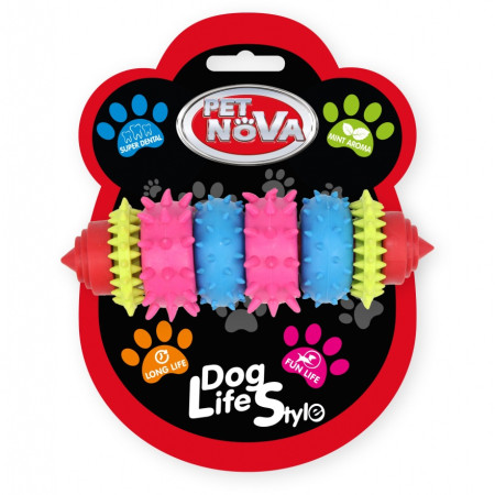 ΠΑΙΧΝΙΔΙ ΣΚΥΛΟΥ SUPERDENTAL SPIKEY RING BONE XL 16cm MULTICOLOUR ΑΡΩΜΑ ΜΕΝΤΑΣ