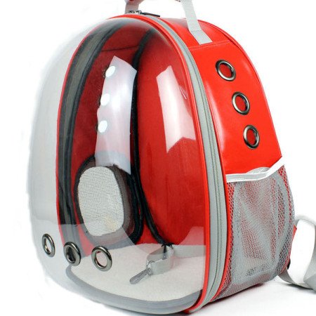 ΤΣΑΝΤΑ ΜΕΤΑΦΟΡΑΣ ΚΑΨΟΥΛΑ ΔΙΑΦΑΝΗ ΚΟΚΚΙΝΗ 32*25*38cm