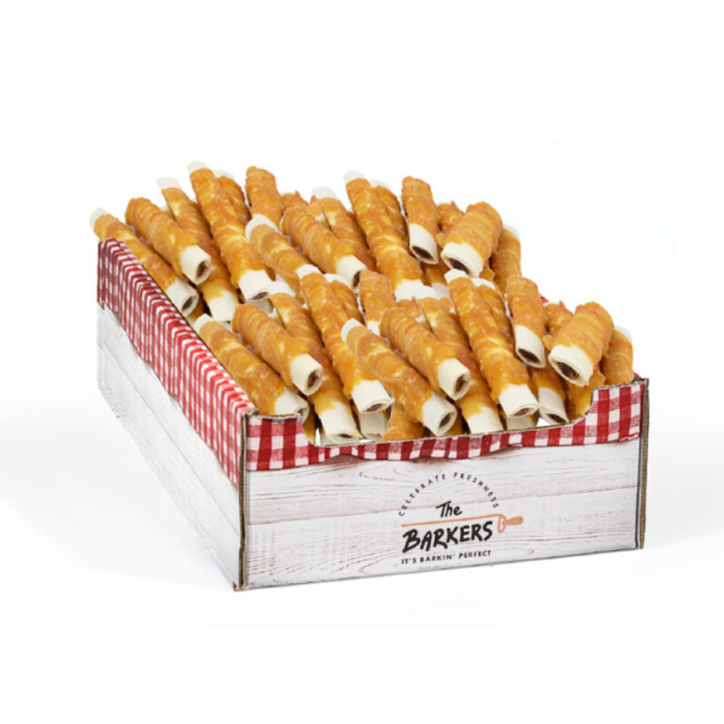 80430 - STICK ΜΕ ΦΙΛΕΤΟ ΚΟΤΟΠΟΥΛΟΥ ΚΑΙ ΓΕΜΙΣΗ ΣΥΚΩΤΙΟΥ 13cm 40gr THE BARKERS - Pet shop Petsite.gr - The Barkers