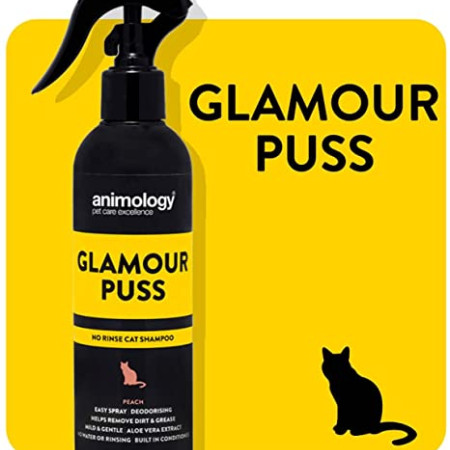GLAMOUR PUSS NO-RINSE CAT SHAMPOO PEACH 250ml ANIM