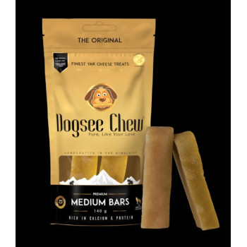 DOGSEE CHEW YAK CHEESE BARS MEDIUM 2pcs/140gr ΛΙΧΟΥΔΙΑ ΣΚΥΛΟΥ