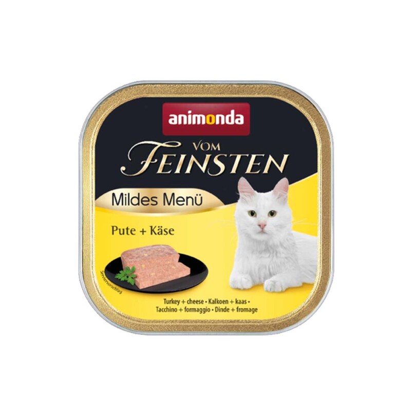 83050 - VOM FEINSTEN MILD MENU ΓΑΤΑΣ ΓΑΛΟΠΟΥΛΑ & ΤΥΡΙ 100gr - Pet shop Petsite.gr - Animonda