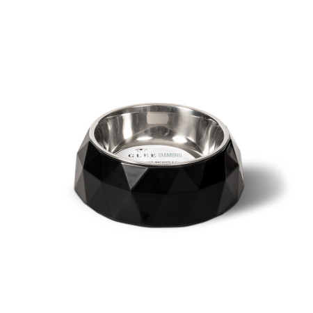 BLACK DIAMOND MELAMINE BOWL WITH INOX DETACHABLE PLATE SMALL 160ml GLEE