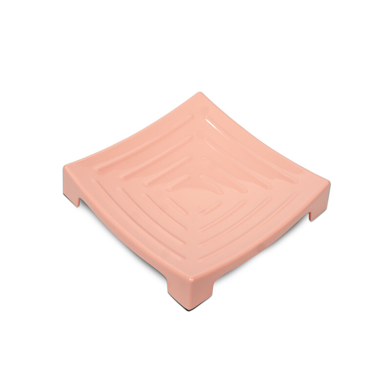 85133 - ΜΠΟΛ ΜΕΛΑΜΙΝΗΣ ΦΑΓΗΤΟΥ-ΝΕΡΟΥ SQUARE CAT DISH ΡΟΖ GLEE - Pet shop Petsite.gr - Glee