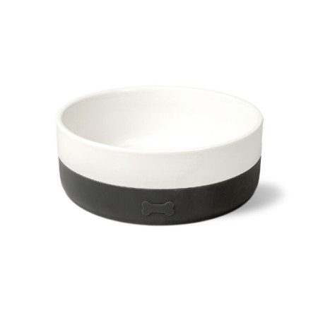 CERAMIC BOWL SAIL WHITE/BLACK MEDIUM 1000ml GLEE