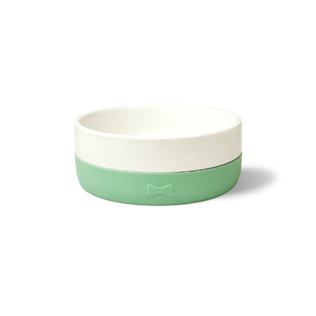 CERAMIC BOWL SAIL WHITE/MINT SMALL 400ml GLEE