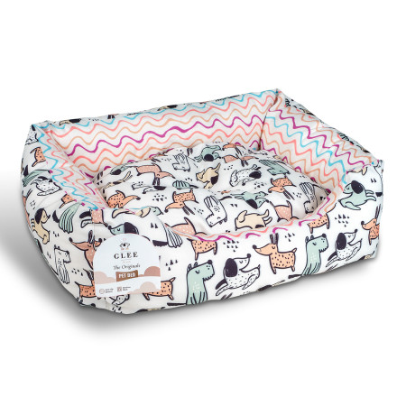 GLEE ΚΡΕΒΑΤΙ ΠΑΡΑΛ/ΜΟ SM ΓΚΡΙ DOGS 45*35*18cm