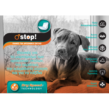 ΠΑΝΕΣ ΓΙΑ ΑΡΣΕΝΙΚΟΥΣ ΣΚΥΛΟΥΣ STOP XSMALL 435*190mm 12τμχ PET CAMELOT