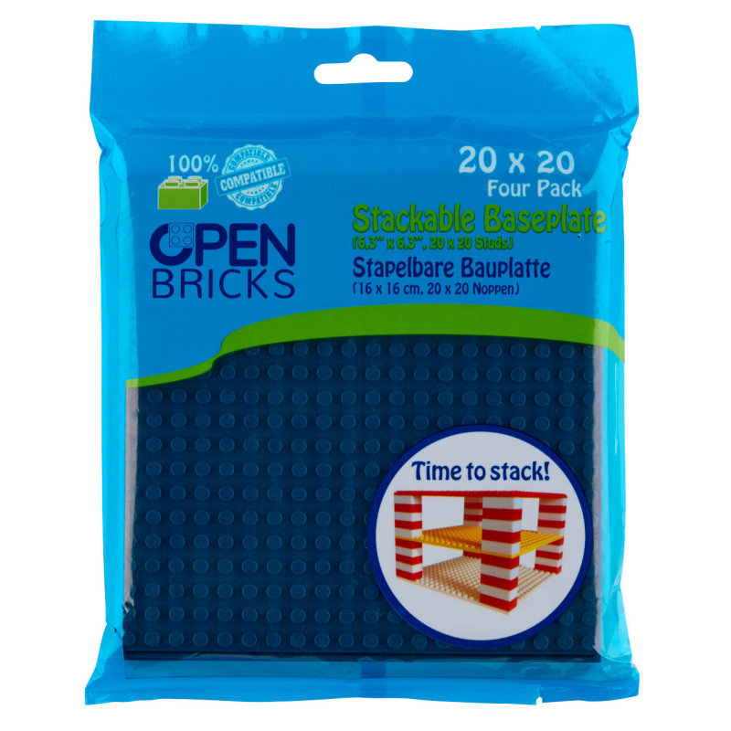 OB-P20EB4 - OPEN BRICKS® Βάση Κατασκευής Ocean blue (4 τμχ) - Pet shop Petsite.gr - Open Brick Source