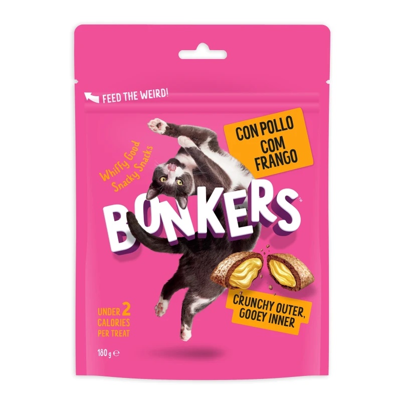 BO1001 - BONKERS CAT TREATS DRY PAW LICKIN CHICKEN 180gr ΛΙΧΟΥΔΙΑ ΓΑΤΑΣ - Pet shop Tropikos on line - Bonkers