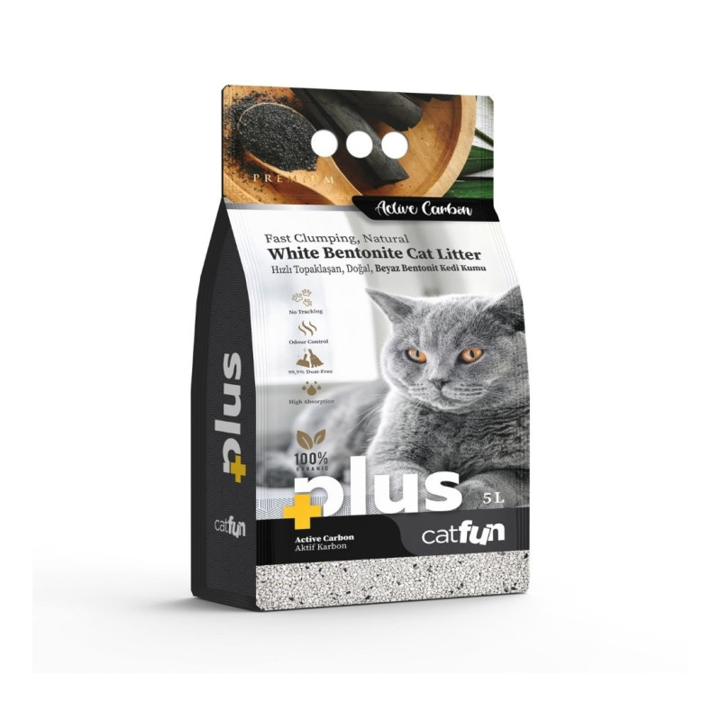 CF004 - CATFUN PLUS CAT LITTER ACTIVE CARBON 5lt - Pet shop Tropikos on line - Petsan