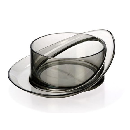 SATURN BOWL FOR FOOD/WATER MEDIUM GREY 980ml 20.8*21*8.6cm FERRIBIELLA 