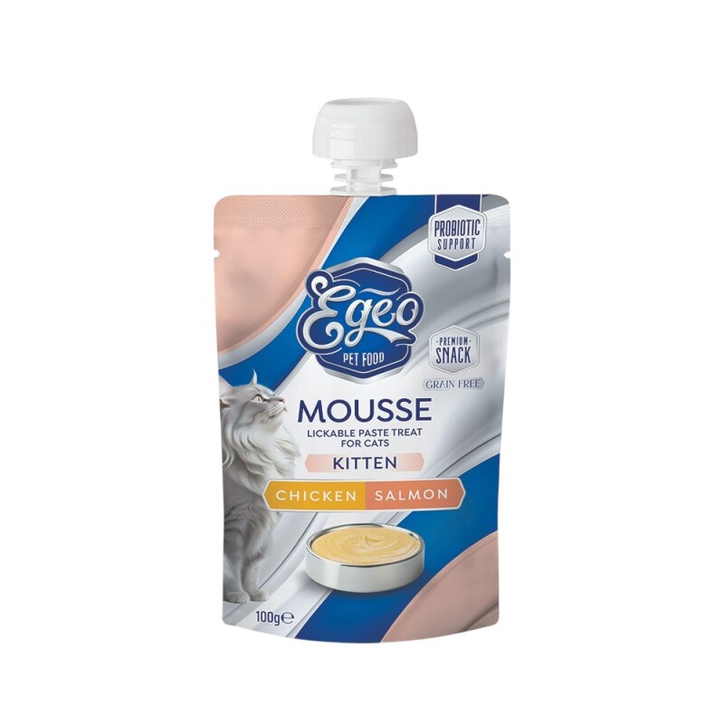 EG503 - EGEO KITTEN MOUSSE CHICKEN & SALMON 100gr - Pet shop Petsite.gr - Egeo Pet Food