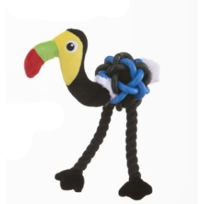 ΤΟΥΚΑΝ ΑΠΟ PVC ΜΕ ΜΠΑΛΑ ΚΑΙ ΣΧΟΙΝΙ 36*20cm LEO PET