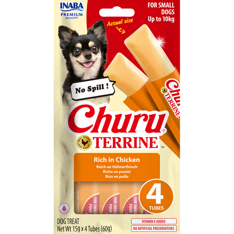 IND521 - CHURU ΣΚΥΛΟΥ ΤΕΡΙΝΑ ΜΕ ΚΟΤΟΠΟΥΛΟ 60gr - Pet shop Tropikos on line - Churu