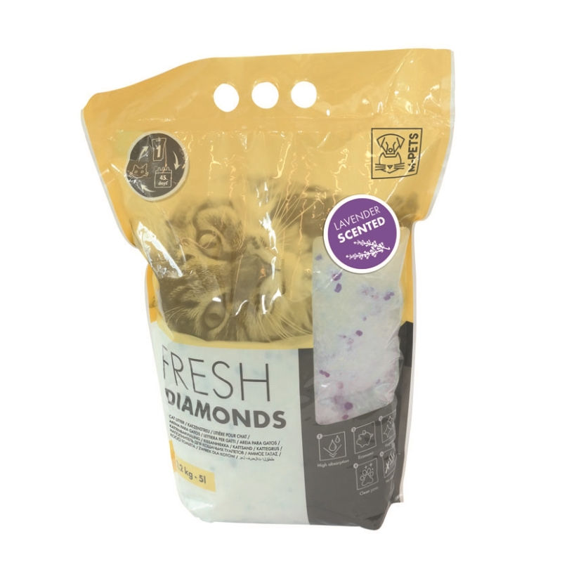 MP20110500 - FRESH DIAMONDS SILICA LAVENDER 2.2kg/5lt MPETS - Pet shop Petsite.gr - M-Pets
