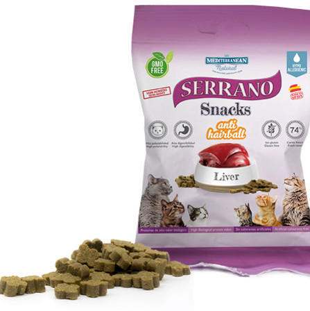 SERRANO SNACKS ΓΑΤΑΣ ANTIHAIRBALL ΜΕ ΓΕΥΣΗ ΣΥΚΩΤΙ 50gr