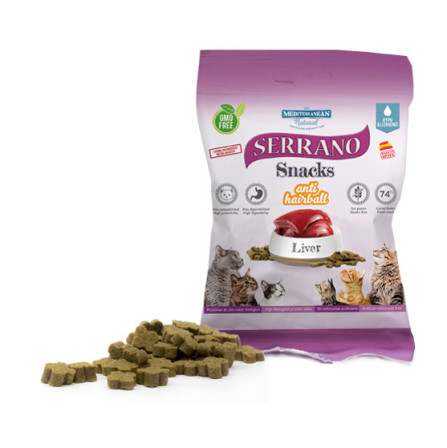 SERRANO SNACKS ΓΑΤΑΣ ANTIHAIRBALL ΜΕ ΓΕΥΣΗ ΣΥΚΩΤΙ 50gr